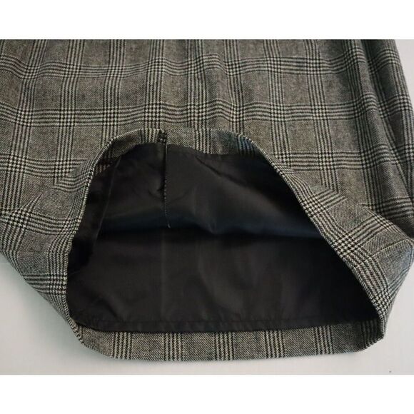 Zara Basic 2753/228/093 Women's Sz L Glen Plaid Wool Blend Sheath Dress $159 - Picture 13 of 14